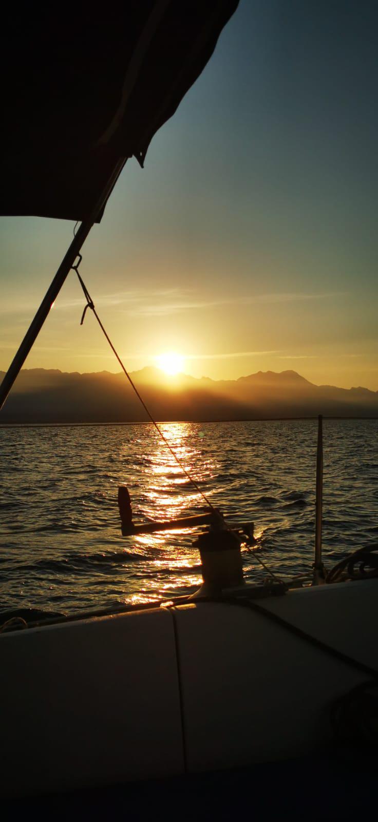 Tramonto in mare da Siddhartha